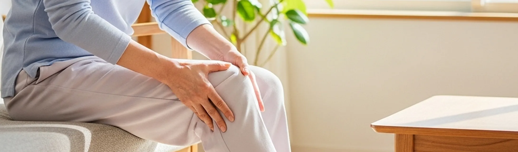 膝の痛みを抱えている患者さんのイメージ画像