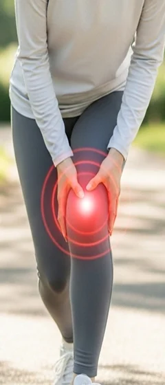 膝の動作時の痛みのイメージ画像