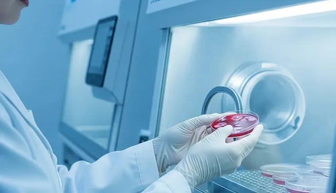 血液成分を扱っている様子