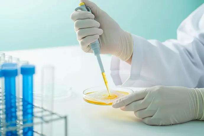 幹細胞を扱っている様子