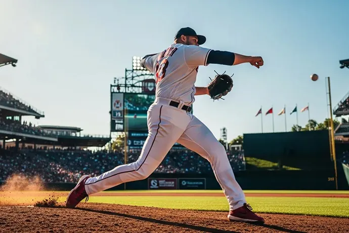 野球をプレーしている人