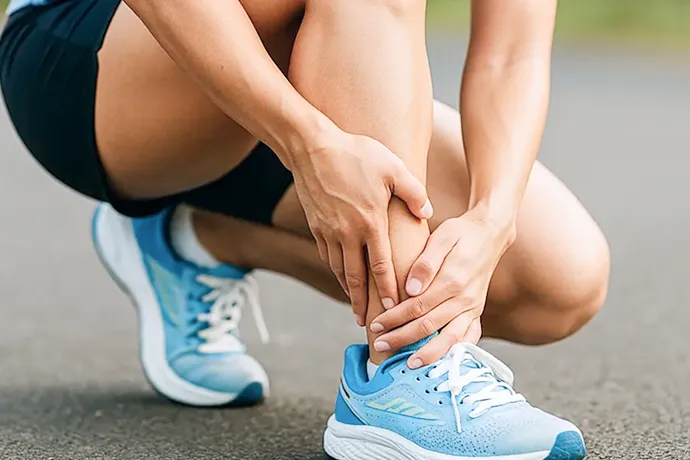 足首を痛めた人の様子