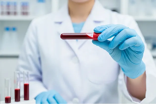 患者さんご自身の血液を使って幹細胞を培養している様子